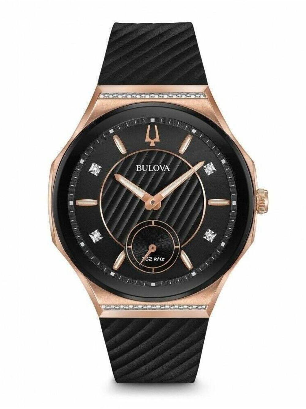 Bulova Rose Gold and Black Women's Watch